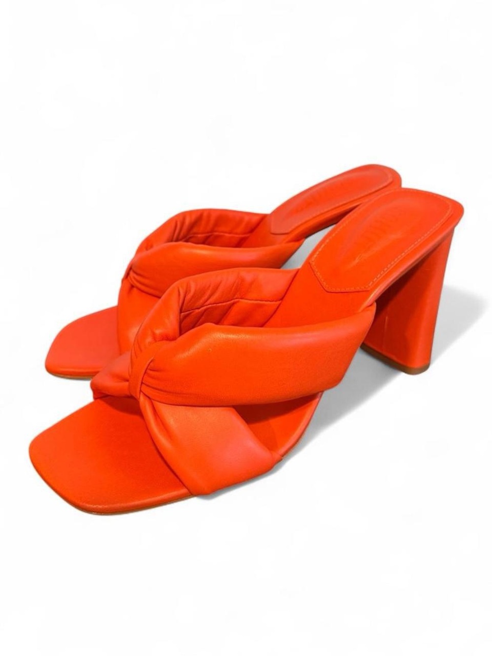 SCHUTZ Orange Fairy Block Heel Sandals